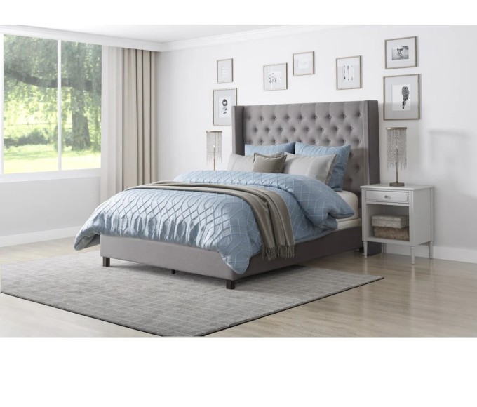 Fairfeild Light Grey Platform Frame King